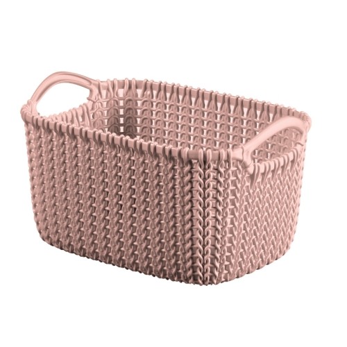 Grozs Knit XS taisnstūris 3L 25x18x14cm rozā Grozs Knit XS taisnstūris 3L 25x18x14cm rozā