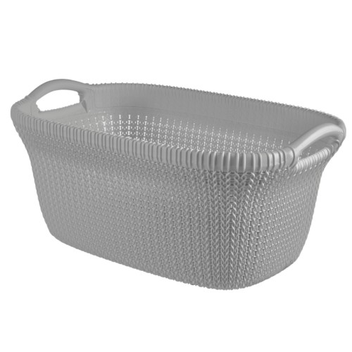 Veļas grozs Knit 40L 59,5x38,5x27cm gaiši pelēks