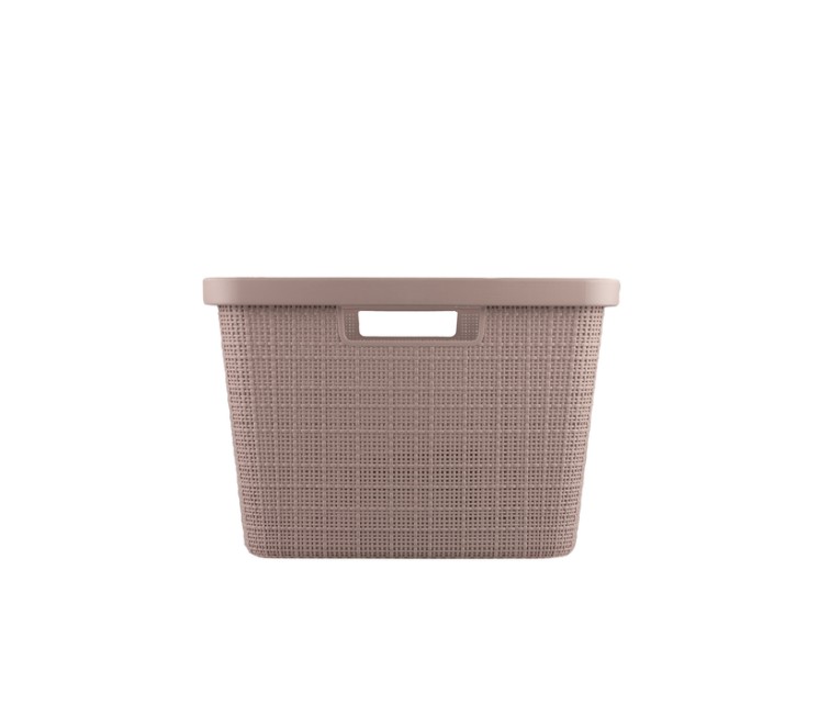 Laundry basket Jute 46L 59x39x26cm pink