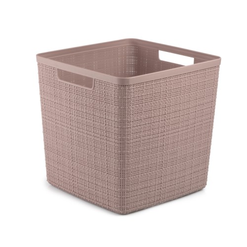 Groziņš Jute kvadrāts 17L 28x28x27cm rozā Groziņš Jute kvadrāts 17L 28x28x27cm rozā