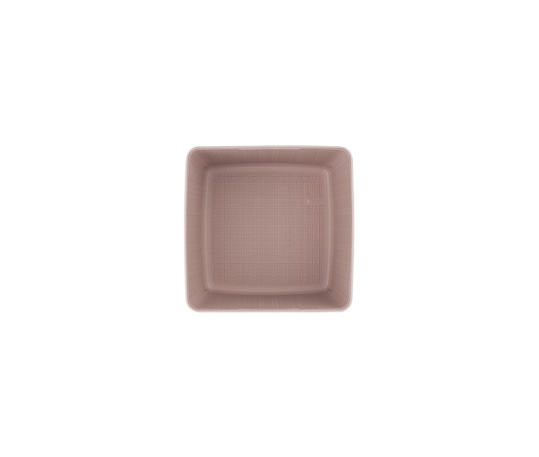 Basket Jute square 17L 28x28x27cm pink