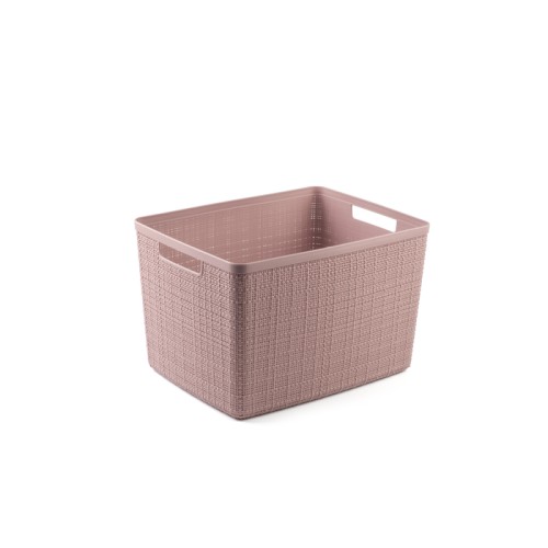 Groziņš Jute L 20L 36x28x23cm rozā Groziņš Jute L 20L 36x28x23cm rozā
