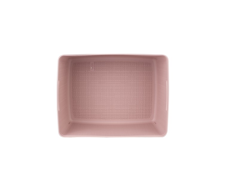 Basket Jute L 20L 36x28x23cm pink