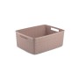 Basket Jute M 12L 36x28x15cm pink