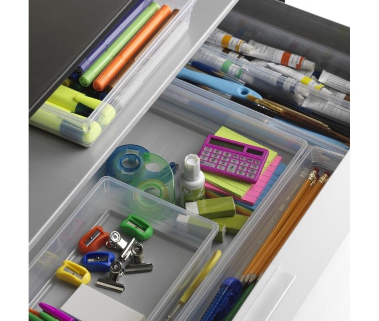 Box Sistemo Organizer 5 37.5 x 7.5 x 5 cm transparent/light grey