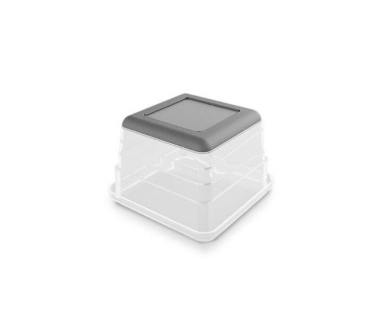 Коробка Sistemo Organizer 1 7,5 x 7,5 x 5 см прозрачная/светло-серая