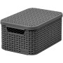 Box with lid Style S 29,1x19,8x14,2cm dark grey