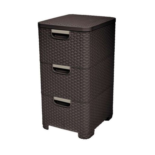 Kumode ar 3 atvilktnēm Style 33x38x60cm tumši brūna Kumode ar 3 atvilktnēm Style 33x38x60cm tumši brūna