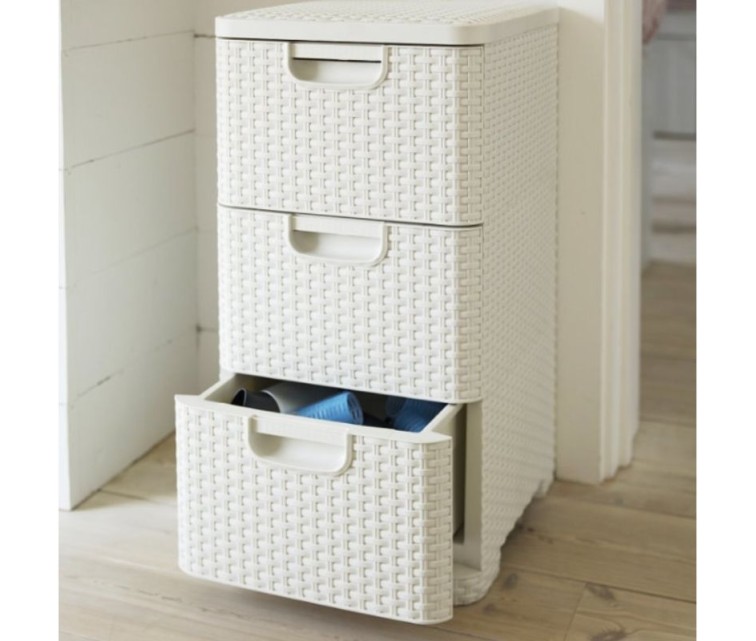 Chest of drawers Style 33x38x60cm in cream