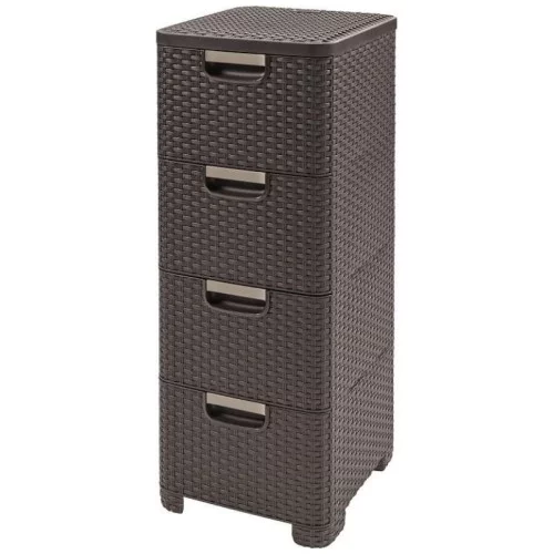 Kumode ar 4 atvilknēm Style 33x38x79cm tumši brūna