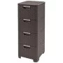 Kumode ar 4 atvilknēm Style 33x38x79cm tumši brūna Kumode ar 4 atvilknēm Style 33x38x79cm tumši brūna