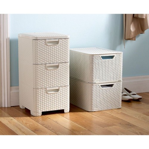 Комод с 3 ящиками Style 33x38x60cм кремовый Комод с 3 ящиками Style 33x38x60cм кремовый