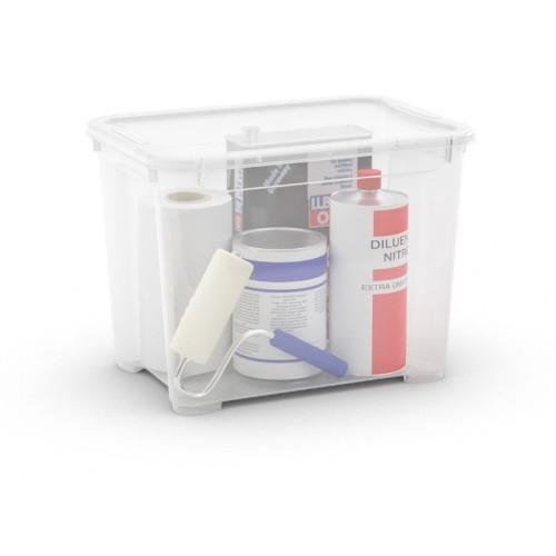 Box with lid T Box S 20L 26,5x38x28,5cm transparent