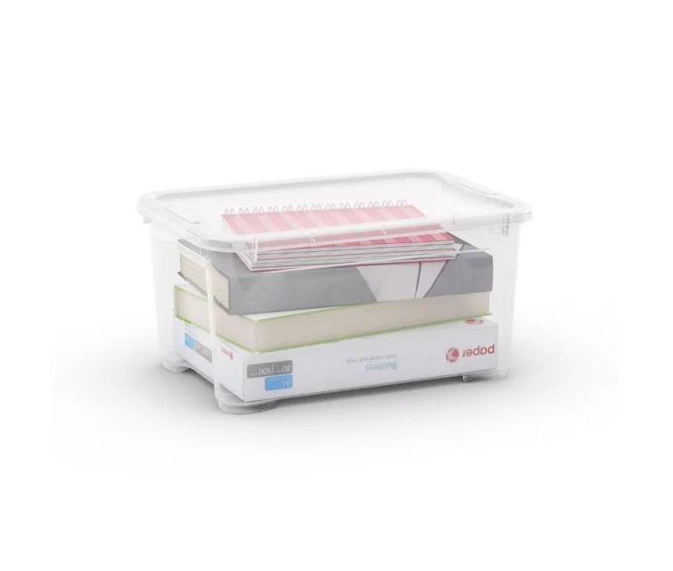 Kaste ar vāku T Box S 14L 26,5x38x19cm caurspīdīga Kaste ar vāku T Box S 14L 26,5x38x19cm caurspīdīga