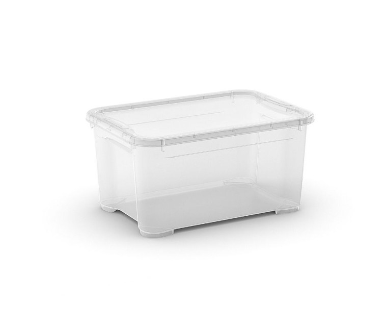 Box with lid T Box S 14L 26,5x38x19cm transparent