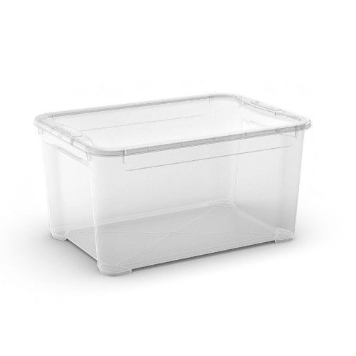 Kaste ar vāku T Box L 47L 39x55,5x28,5cm caurspīdīga Kaste ar vāku T Box L 47L 39x55,5x28,5cm caurspīdīga