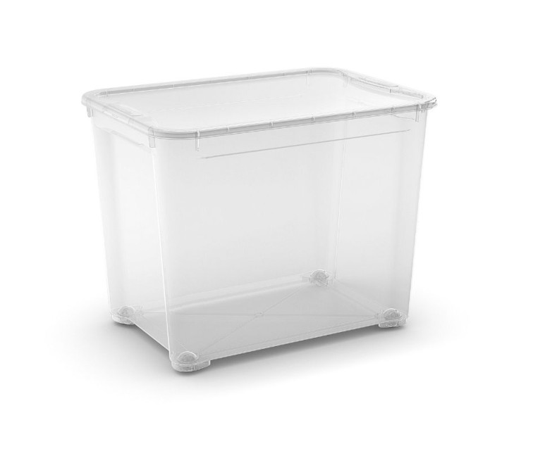 Kaste ar vāku T Box XXL 70L 39x55,5x42,5cm caurspīdīga