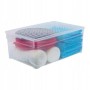 Box with lid Textile Box 45L 59,6x39,4x23cm transparent