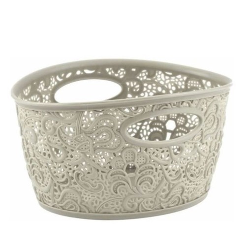 Grozs Victoria S 22x17x12cm krēmkrāsā Grozs Victoria S 22x17x12cm krēmkrāsā