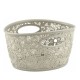 Grozs Victoria S 22x17x12cm krēmkrāsā Grozs Victoria S 22x17x12cm krēmkrāsā