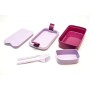 Food bowl rectangle with cutlery 1,4L Lunch&Go purple