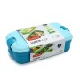 Food bowl rectangle with cutlery 1,4L Lunch&Go blue