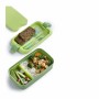 Food bowl rectangle with cutlery 1,4L Lunch&Go green