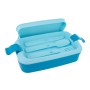Food bowl rectangle with cutlery 1,4L Lunch&Go blue