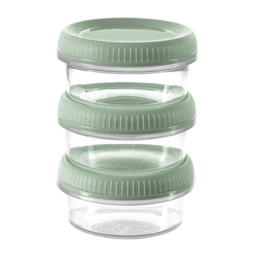 Pārtikas trauciņi 3gab. Sauce Cups apaļi 3x0,08L Smart Eco To Go Ø7x10cm maigi zaļi Pārtikas trauciņi 3gab. Sauce Cups apaļi 3x0,08L Smart Eco To Go Ø7x10cm maigi zaļi