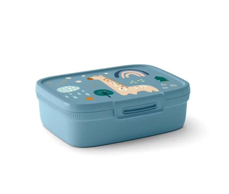 Snap Box Rectangular Food Storage Container with Divider 1,8L blue-grey Snap Box Rectangular Food Storage Container with Divider 1,8L blue-grey
