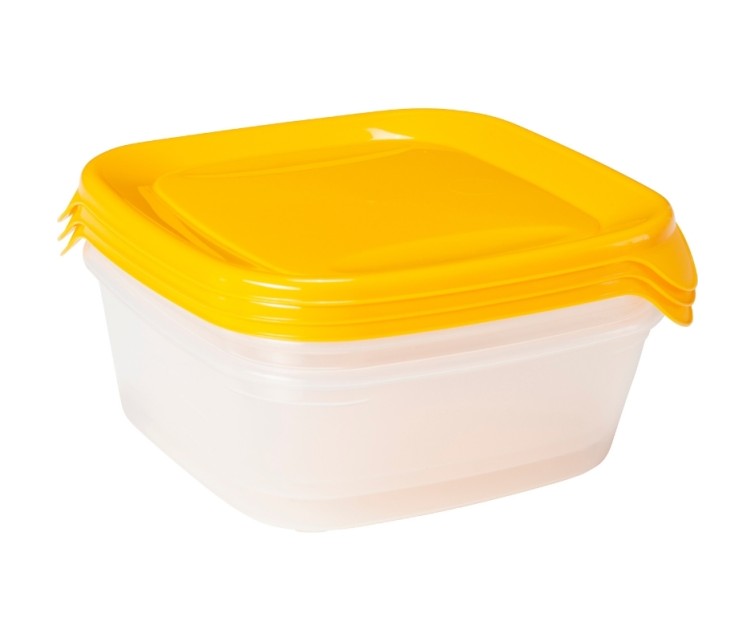 Food bowl set of 3 3x0,8L Fresh&Go yellow