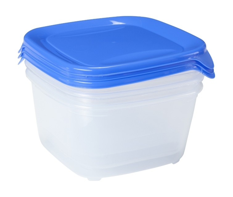 Food containers set of 3, square 3x1,2L Fresh&Go blue