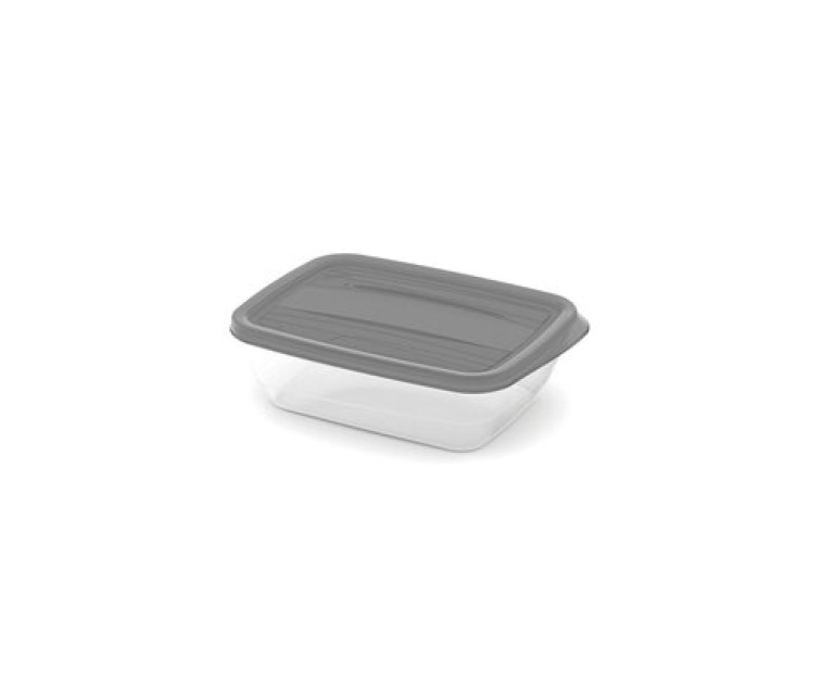 Food container rectangular 1,75L Vedo transparent grey