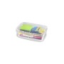 Rectangular food storage container with divider 3,3L Snap Box transparent