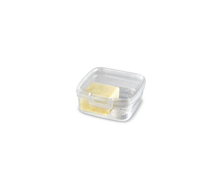 Контейнер для хранения продуктов квадратный 0,9 л Snap Box прозрачный