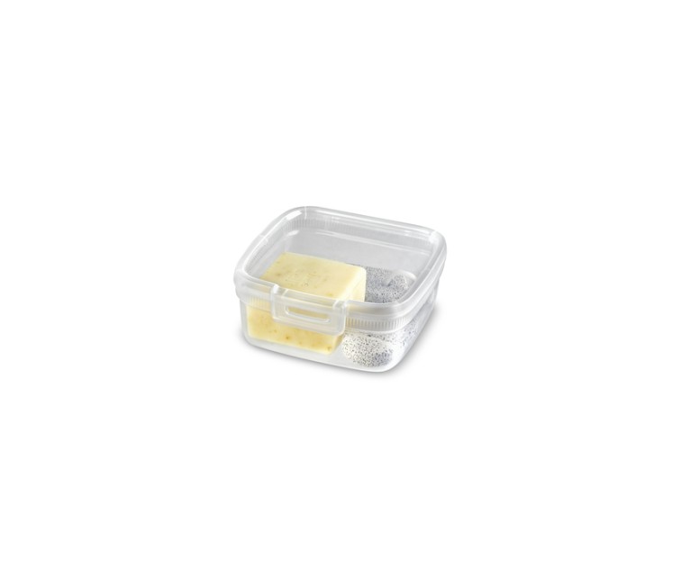 Food storage container square 0,9L Snap Box transparent