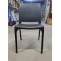( SCRATCHED ) Garden chair Volga black ( RED ) Garden chair Volga black