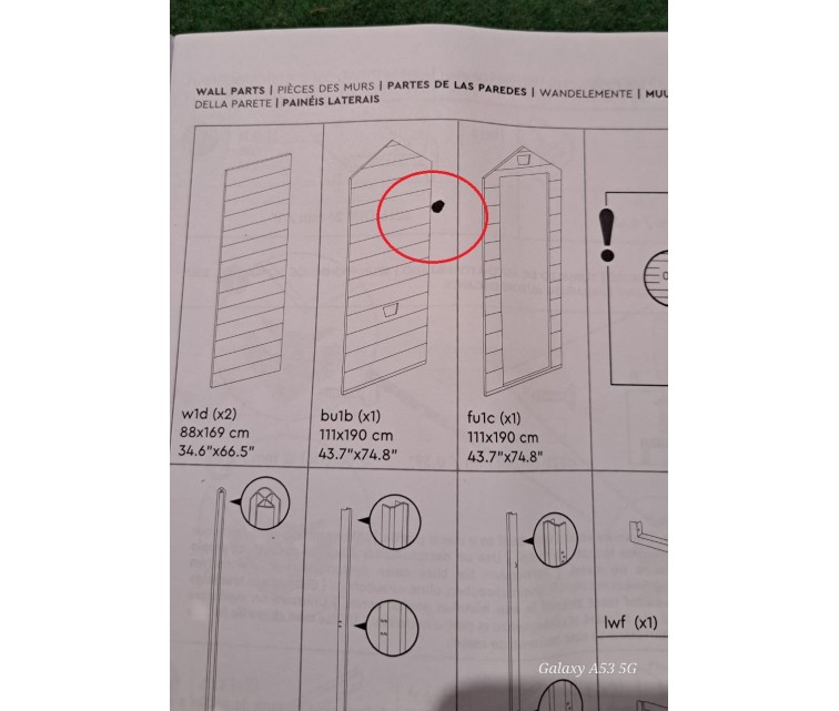 ( DAMAGED PACKAGING + DEFECTS ) Garden shed Manor 4x3