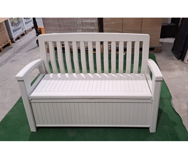 ( TRŪKST DETAĻA ) Uzglabāšanas sols Patio Storage Bench 227L balts