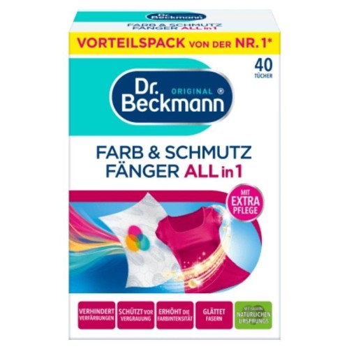 Värvi- ja mustusepüüdja lehed DR. BECKMANN, 40 tk  Värvi- ja mustusepüüdja lehed DR. BECKMANN, 40 tk