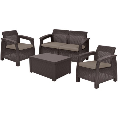 Garden furniture set Corfu Box Set brown Garden furniture set Corfu Box Set brown
