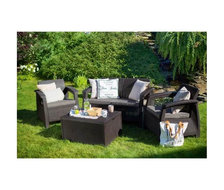 Garden furniture set Corfu Box Set brown Garden furniture set Corfu Box Set brown