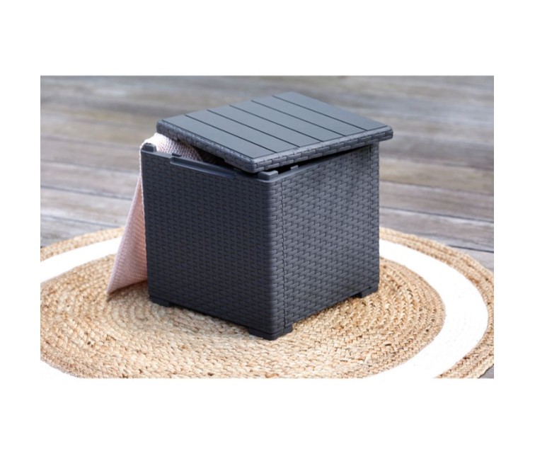 Garden table/storage box Vigo grey