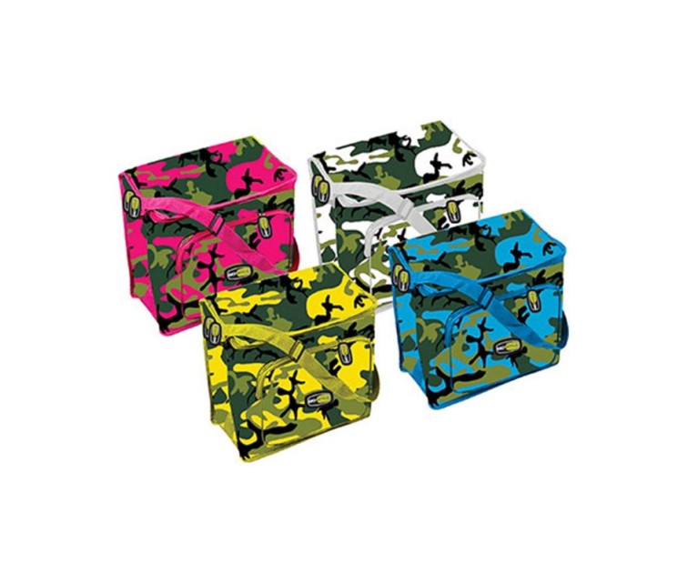 Camouflage 20 assorted thermal bag, fuchsia/blue/yellow/white