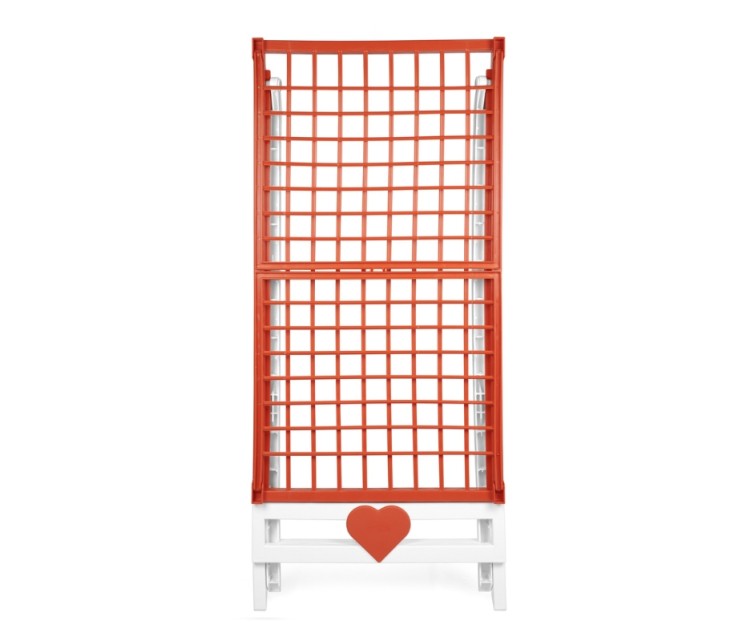 Veļas žāvētājs Love balts/oranžs 180x56x96cm