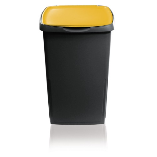 Prügikonteiner Ecosolution 45L 37x36x53,5cm tumehall/kollane