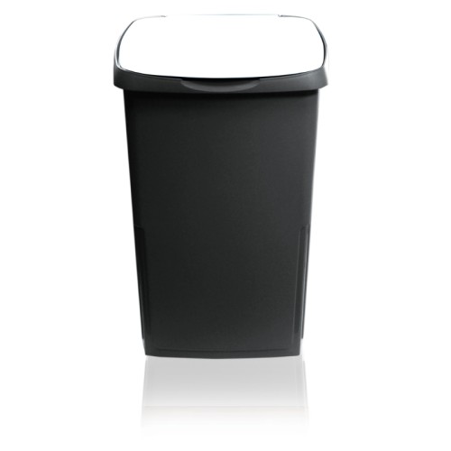 Atkritumu tvertne Eco Solution 45L 37x36x53,5cm tumši pelēka/balta