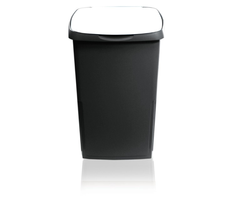 Atkritumu tvertne Eco Solution 45L 37x36x53,5cm tumši pelēka/balta