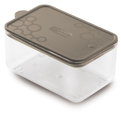 Food bowl rectangular S 0,7L Con.Tengo 15,5x10x11,9cm grey-brown
