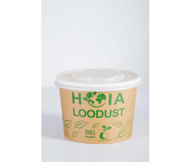 Compostable food containers with lids Go Green 470ml 5pcs/0,099kg